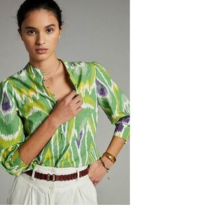Anthropologie Sharona Henley Blouse